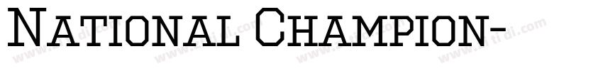 National Champion字体转换